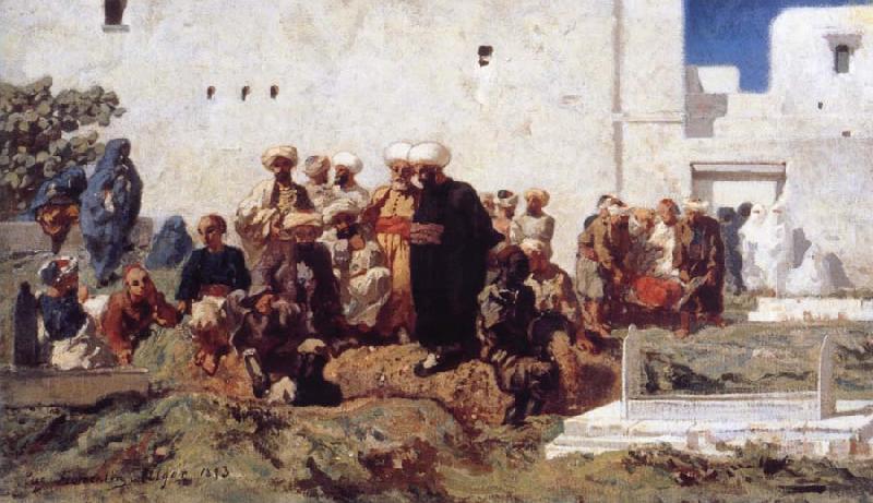 Eugene Fromentin Moroccan Burial oil painting image